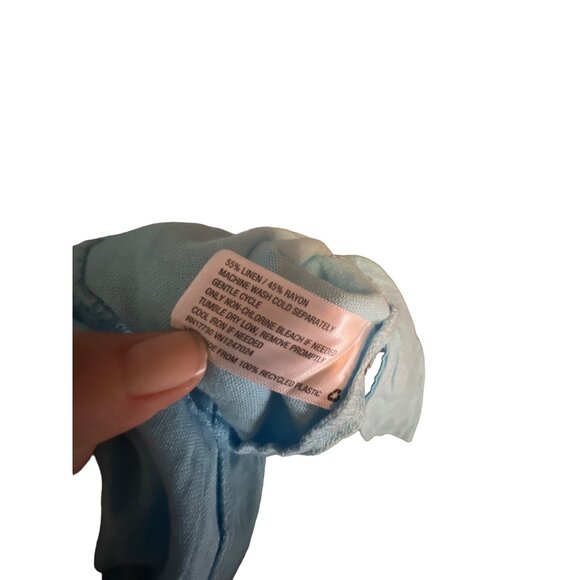 STONEY CLOVER LANE x TARGET BLUE LINEN RUFFLE DRESS SIZE 3X - Picture 7 of 7